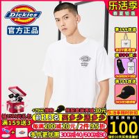 ♛Dickies เสื้อยืดแขนสั้นผู้ชายและผู้หญิง,เสื้อผ้าคู่รักพิมพ์ยี่ห้อแฟชั่นใหม่ฤดูใบไม้ผลิเสื้อยืดผ้าฝ้าย23