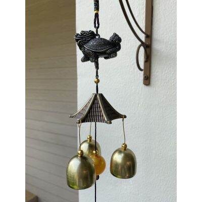 Wind Chime กระดิ่งลม เสียงเพราะ กระดิ่งลม เรียกทรัพย์ กระดิ่งลม โมบาย กระดิ่งลมติดประตู เรียกทรัพย์ เสริมฮวงจุ้ย รุ่นเต่ามังกรพันปี เป็นของขวัญได้ ตกแต่งบ้าน ตกแต่งสวน กระดิ่งลม ฮวงจุ้ย Wind Chimes