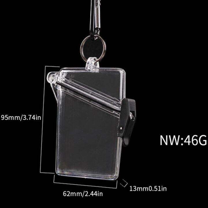 6-pack-waterproof-id-card-badge-holder-case-clear-waterproof-sports-case-case-lanyards-for-id-amp-keys-cards-locker-dry-box