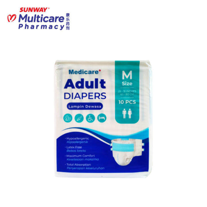 Medicare Adult Diapers M 10s Lazada