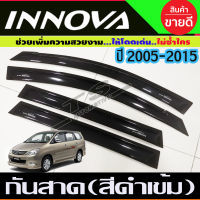 กันสาดประตู สีดำเข้ม  โตโยต้า อินโนว่า INNOVA 2005 2006 2007 2008 2009 2010 2011 2012 2013 2014 2015