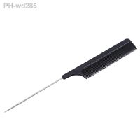 21.7cm Length Fashion Black Tooth Fine Comb Heigh Quality Hot Sale Metal Broaches Anti-static Hair Style Tail Rat Comb