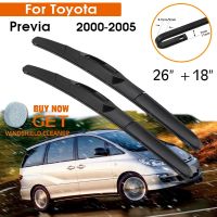 Car Wiper Blade For Toyota Previa 2000 2005 Windshield Rubber Silicon Refill Front Window Wiper 26 quot; 18 quot; LHD RHD Auto Accessories