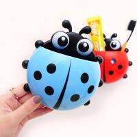 1Pcs Cute Ladybird Beetle Toothbrush Toothpaste Shelves Pencil/Pen Storage Holders Racks Children Brush Teeth Bathroom Supply