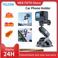 TELESIN Car Phone Holder Suction Cup 360° Adjustable 1/4 Standard Adapter For Gopro 10 9 Insta360 Osmo Action SJCAM Mobile Phone