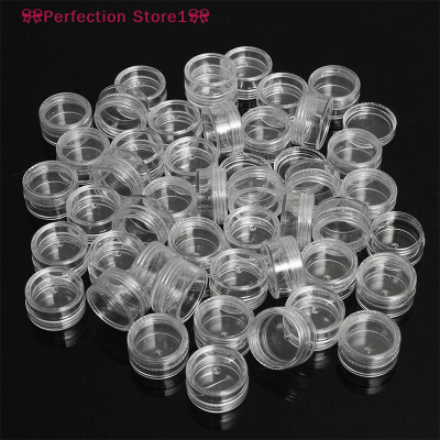 🎀Perfection Store1🎀 50PC Clear Cream Jar ขวดเครื่องสำอางขนาดเล็กภาชนะโปร่งใสหม้อสำหรับเล็บ