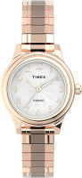 Timex Womens Classic 28mm Expansion Band Watch Rose Gold-Tone