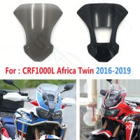 สำหรับ Honda CRF1000L CRF 1000L Twin 2016 2017 2018 2019กระจกหน้ากระจกรถจักรยานยนต์สีดำแผ่นเบนทางลม