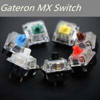 10ชิ้น/แพ็คคีย์บอร์ดแบบกลไกสวิตช์ Mx Gateron โคลนเชอร์รี่เคสโปร่งใสสีน้ำตาลสีน้ำเงินสวิทช์สีแดงโปร่งแสง