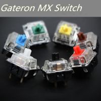 สวิตช์ Mx Gateron โคลนเชอร์รี่คีย์บอร์ดแบบกลไกเคสโปร่งใส Mx สีน้ำตาลสีน้ำเงินสวิทช์สีแดงโปร่งแสง