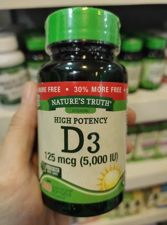 Nature's Truth Vitamins D3 125 mcg (5,000 IU) 130 Softgels Expiration
