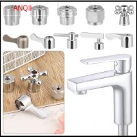 ANQII 1Pcs ลูกบิด มือจับสวิตช์ Faucet อุปกรณ์ห้องน้ำ แกน Handwheel วาล์วสามเหลี่ยม รางน้ำขนาดเล็ก ที่จับอ่างล้างหน้า Faucet Handle