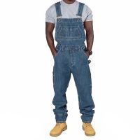 Fashion Men Jeans 2021 New Suspenders Casual Multi-pocket Jeans Loose Pants Men Clothing Plus Size Overalls Trend Denim Pants