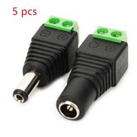 5pcs Female +5 pcs Male DC Connector 2.1*5.5mm Power Jack Adapter Plug Cable Connector For 3528/5050/5730 LED Strip Light Watering Systems Garden Hose