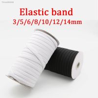 ✿ 3/4/5/6/8/10MM White/black Flat Elastic Bands Elastic rubber band wedding Garment elastic tape for DIY sewing Stretch Rope acces