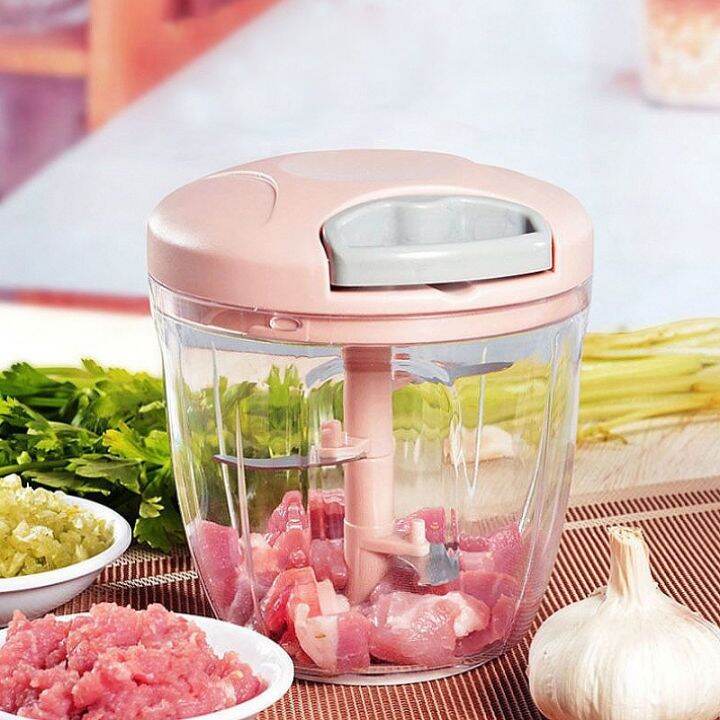 500-900ml-manual-meat-mincer-garlic-rotate-press-crusher-vegetable-cutter-accessories