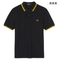 3# wheat ears fred perry laurel mens polo shirt letter embroidery cotton short-sleeved Paul slim lapel M3600