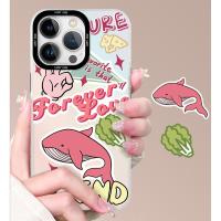 【สำหรับ iPhone】เคสโทรศัพท์ซิลิโคน ลายการ์ตูนปลาวาฬ for iPhone 14 13 12 11 ProMax 8 7 Plus X XR XS SE 2020  ป้องกันการชนกัน