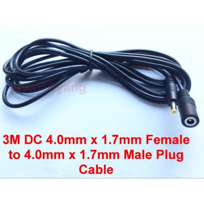 1pcs Power supply DC 4.0mm x 1.7mm Female to 4.0mm x 1.7mm Male Plug Cable adapter extension cord 3M 10FT Power extension cord