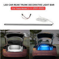 สำหรับ Tesla รุ่น3 LED รถ Trunk Light บรรยากาศการปรับเปลี่ยนภายในแถบไฟตกแต่ง Self-Adhesive สีขาวสีฟ้า