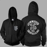 Sons of Anarchy แฟชั่นใหม่ซิปคาร์ดิแกนผู้ชายเสื้อกันหนาวหมวก Tops Hoodies