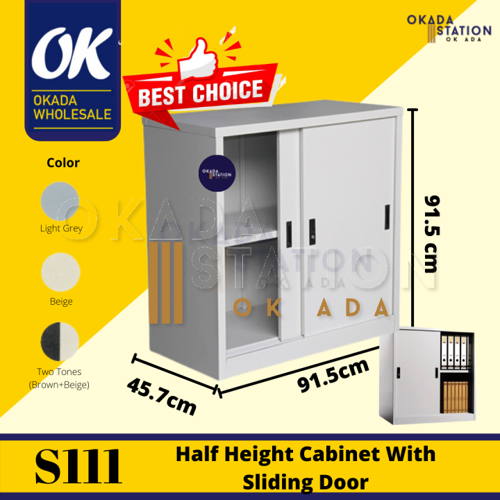 OKADA S111 Half Height Metal Locker Cabinet (Slide Door) / Almari Besi ...