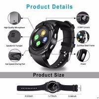 （Bar watchband）2023 V8สมาร์ทวอท์ชผู้ชายบลูทูธ Jam Tangan Sport,แฟชั่นสำหรับผู้หญิง Relogio สมาร์ทวอชพร้อมกล้องซิมช่องเสียบบัตรแอนดรอยด์ IOS PK DZ09