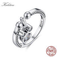 Kaletine แหวนมิกกี้น่ารักแหวนเงินแท้925สำหรับผู้หญิงจี้เมาส์ Charm CZ เครื่องประดับแฟชั่น2020