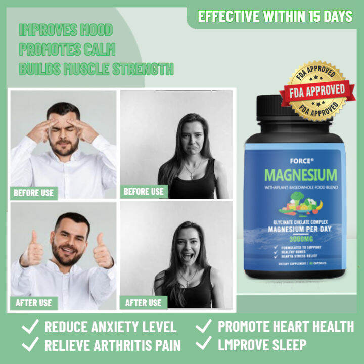 FORCE High Absorption Magnesium Glycinate Sleep Stress Relief Immune
