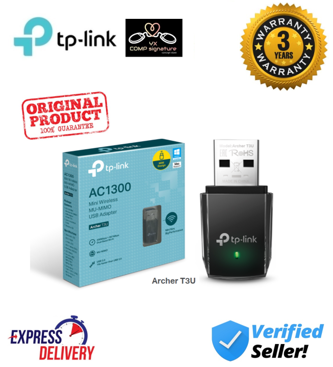 TP-Link TL-Archer T3U / Archer T3U AC1300 Mini Wireless MU-MIMO USB ...