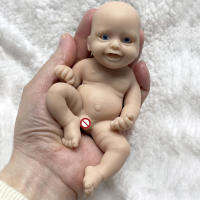 6 Inch Mini Palm Silicone Bebe Reborn Kits Unpainted Handmade Soft Newborn Doll Pеборн Cиликоновый Unzip Childrens Toys