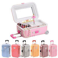 Suitcase Style Music Box Jewelry Storage Box Rotating Ballerina Girl for Kid Toys Gift OCT998