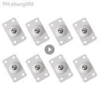 4-8pcs Stainless Steel Adhesive Pulley Furniture Universal Storage Box Roller Self Casters Pulley For Cabinet Trash 360° Caster