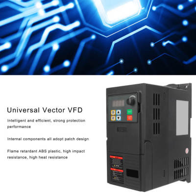 Universal Vector VFD ไดรฟ์ความถี่ตัวแปร 3 เฟส 1.5KW พร้อมการสื่อสาร RS485 อินพุต 380‑440V เอาต์พุต 0‑440V