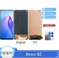 6.43 "ต้นฉบับ Amoled / TFT สีดำสำหรับ Oppo Reno 8Z Reno8 Z 5G สัมผัสหน้าจอ LCD หน้าจอดิจิตอลแผงประกอบแทน