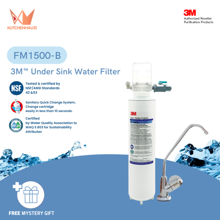 3M™ Under Sink Water Filter System FM1500B (With Faucet) Lazada