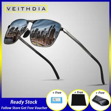 Rimless Sunglasses Men's | Aluminum Polarized Glasses | Veithdia