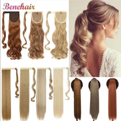 Benehair Synthetic 17-26 39; 39; Fake Ponytail Long Wavy Ponytail Wrap Around Clip In Ponytail Hairpiece For Women Hair Extensions