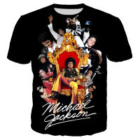 ผู้ชาย ROCK SINGER MICHAEL Jackson 3D พิมพ์เสื้อยืดฤดูร้อน Casual streetwear hip hop แฟชั่น Harajuku streetwear Tops tees.