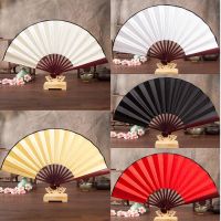 Vintage Silk Folding Fan Chinese Japanese Bamboo Hand Folding Fan Dance Hand Fan Home Decoration Ornaments Craft Gift Fan