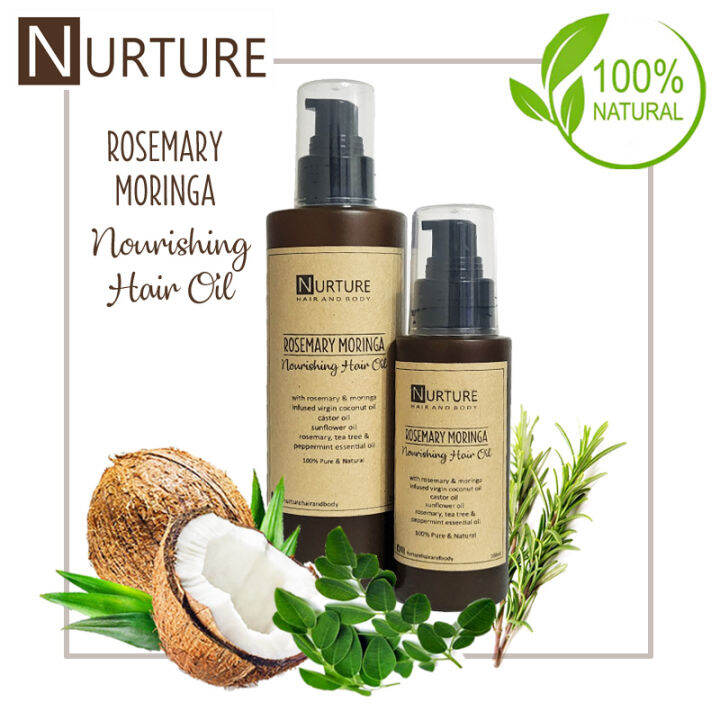 NURTURE Rosemary Moringa Nourishing Hair Oil Lash & Brow Oil Lazada PH