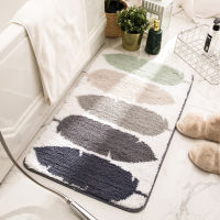 2021Bath Mat Simple Nordic Home Flocking Carpet Floor Mat Entrance Bedroom Bathroom Absorbent Non-Slip Floor Mat Entrance door mat