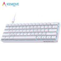 KEMOVE คีย์บอร์ดเล่นเกมหรี่แสงสีฟ้าขนาดเล็ก60% คีย์บอร์ดสำหรับเล่นเกมคีย์บอร์ด LED DK61SE สำหรับนักเล่นเกมส์พีซีสวิตช์เกมส์ PC อุปกรณ์เสริม