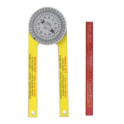 Calition Miter Saw Protractor Angle Finder Miter Gauge Goniometer Measuring Ruler Household Measuring Instrument