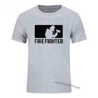 Firefighter Fireman Cotton Basic Tshirt Mens Tees Printed Tshirt Camisas Hombre Quality