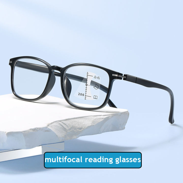 Fashion glasses women square frame big size prescription glasses blue light  blocking myopia glasses multifocal reading glasses