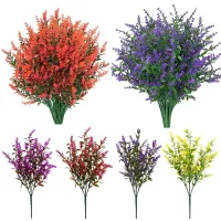 Fake Flowers Artificial Flowers Real Touch Artificial Bouquet Shrubs Plants Faux Plastic Home Garden Decors