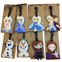 【DT】 hot  Disney Elsa Princess Travel Accessories Luggage Tag Suitcase Fashion Style Silicon Portable Travel Label  ID Addres Holder