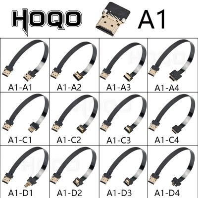A1 ultra thin flat fpv HDMI-Compatible Cable flexible mini hdmi to micro hdmi ribbon wire 30cm short fpc ffc Wires  Leads Adapters