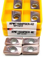 เครื่องมือกลึงมิลลิ่ง 10PCS CNC APMT1604 H2 M2-VP15TF คุณภาพสูงต้นฉบับภายนอกกลึงคาร์ไบด์ใบมีดตัดแทรกเครื่องกลึง